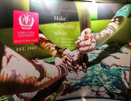 Loma Linda University School of Public Health APHA 2018 booth display